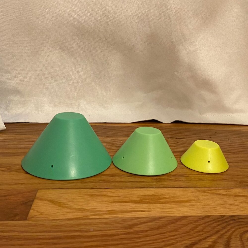 Stacking Cone Learning Set - Green and Yellow Educational Toy